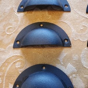 SET of 9 VINTAGE METAL DRAWER PULLS